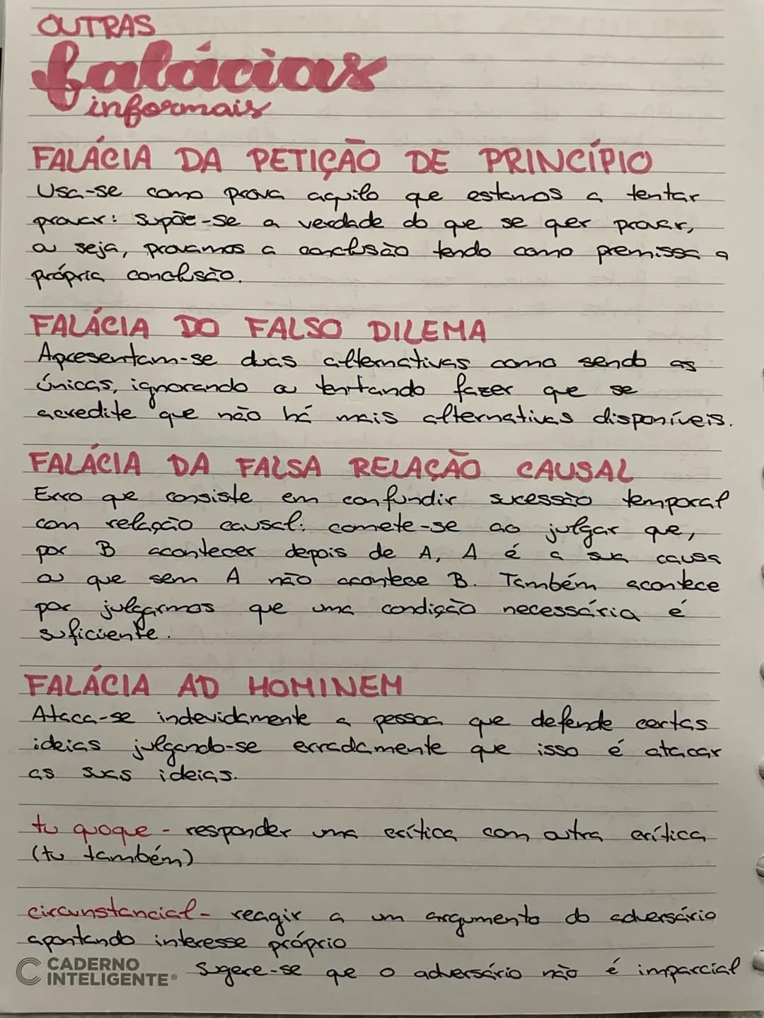 ARGUMENTOS
não deductivos
- indutivos
→ de autoridade
→ por analogia
Argumentos cuja força não depende só da sua
forma /estrutura.
Premissa
