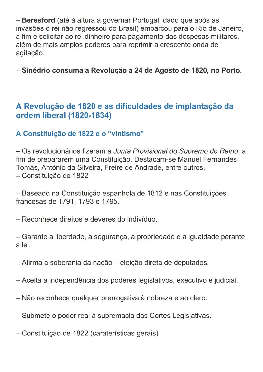 # A IMPLANTAÇÃO DO LIBERALISMO EM
# PORTUGAL
## Antecedentes e conjuntura da Revolução Liberal
## Portuguesa (1808-1820)
- Ao abrir o sécu
