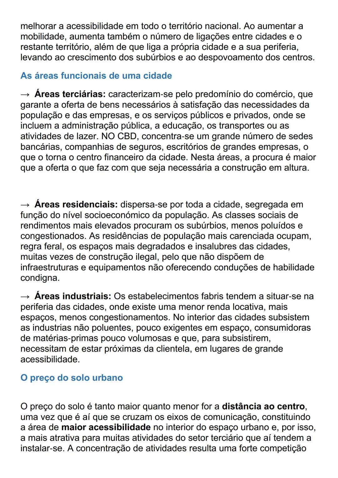 # AS ÁREAS URBANAS: DINÂMICAS
## INTERNAS
Espaço urbano e espaço rural
Espaço urbano: espaço de grande concentração populacional e
constru