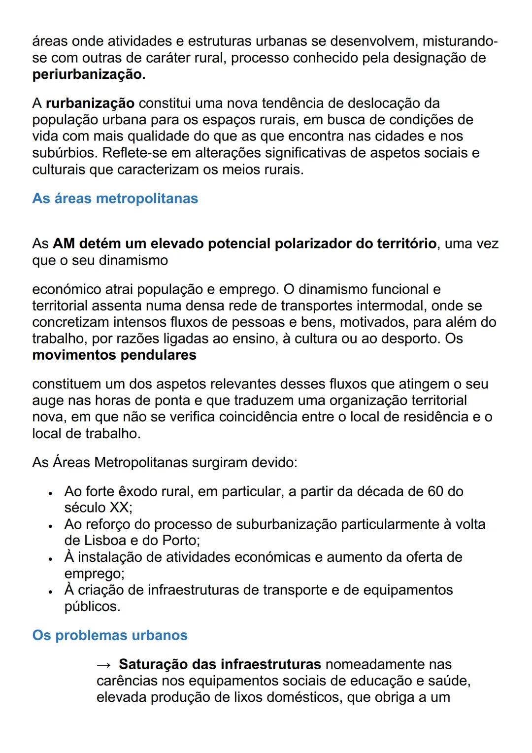 # AS ÁREAS URBANAS: DINÂMICAS
## INTERNAS
Espaço urbano e espaço rural
Espaço urbano: espaço de grande concentração populacional e
constru
