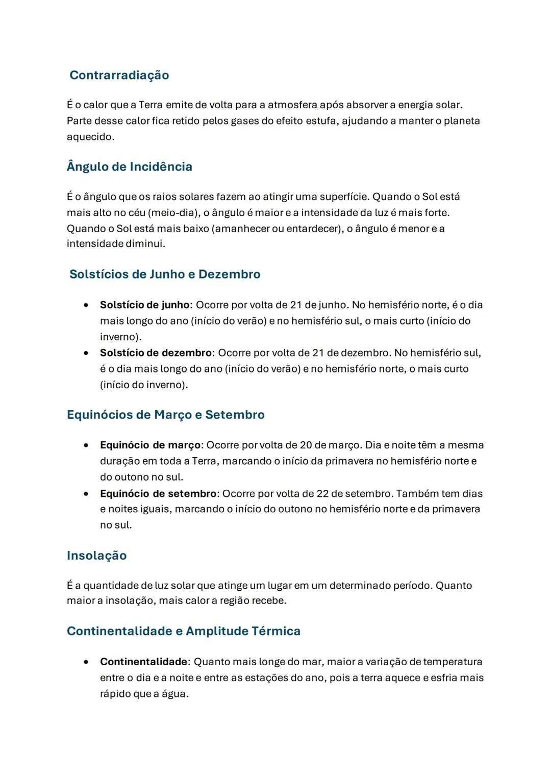 Radiação solar - Geografia A
2. A radiação solar
A radiação solar é a energia emitida pelo Sol, essencial para a vida na Terra. Ela
influe