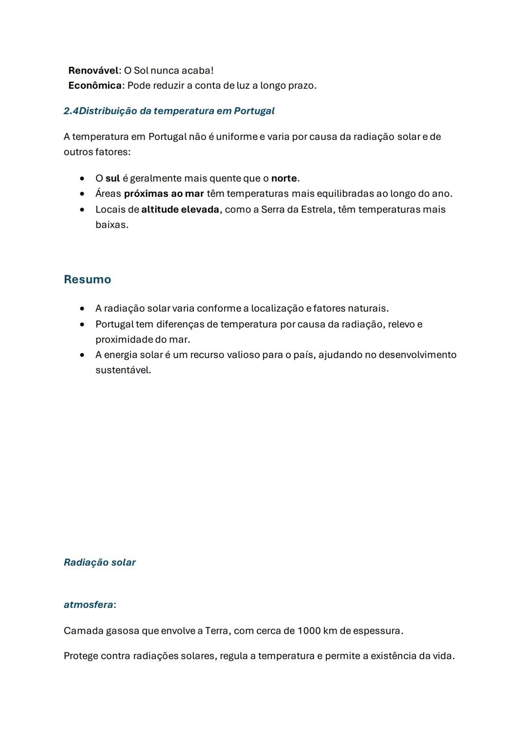 Radiação solar - Geografia A
2. A radiação solar
A radiação solar é a energia emitida pelo Sol, essencial para a vida na Terra. Ela
influe