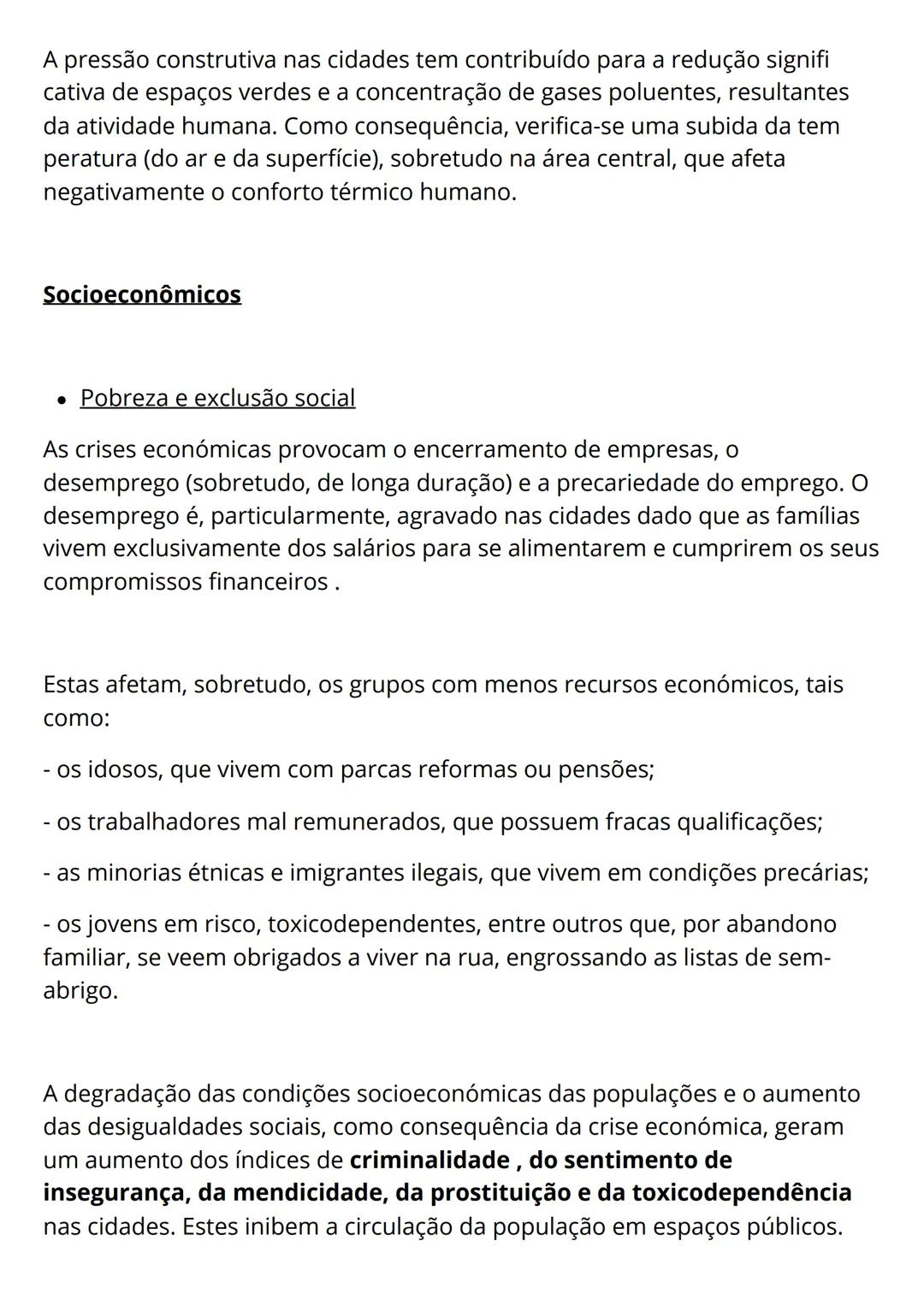 # Resumo Geografia
* Problemas urbanos
* A rede urbana e as relações campo-cidade
## Problemas urbanos
A crescente concentração de po