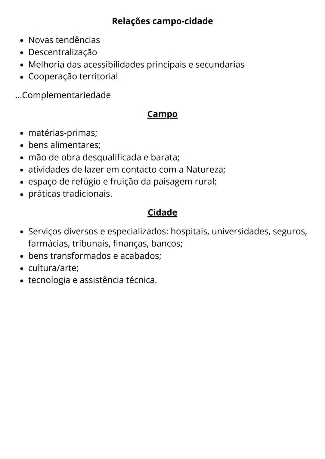 # Resumo Geografia
* Problemas urbanos
* A rede urbana e as relações campo-cidade
## Problemas urbanos
A crescente concentração de po