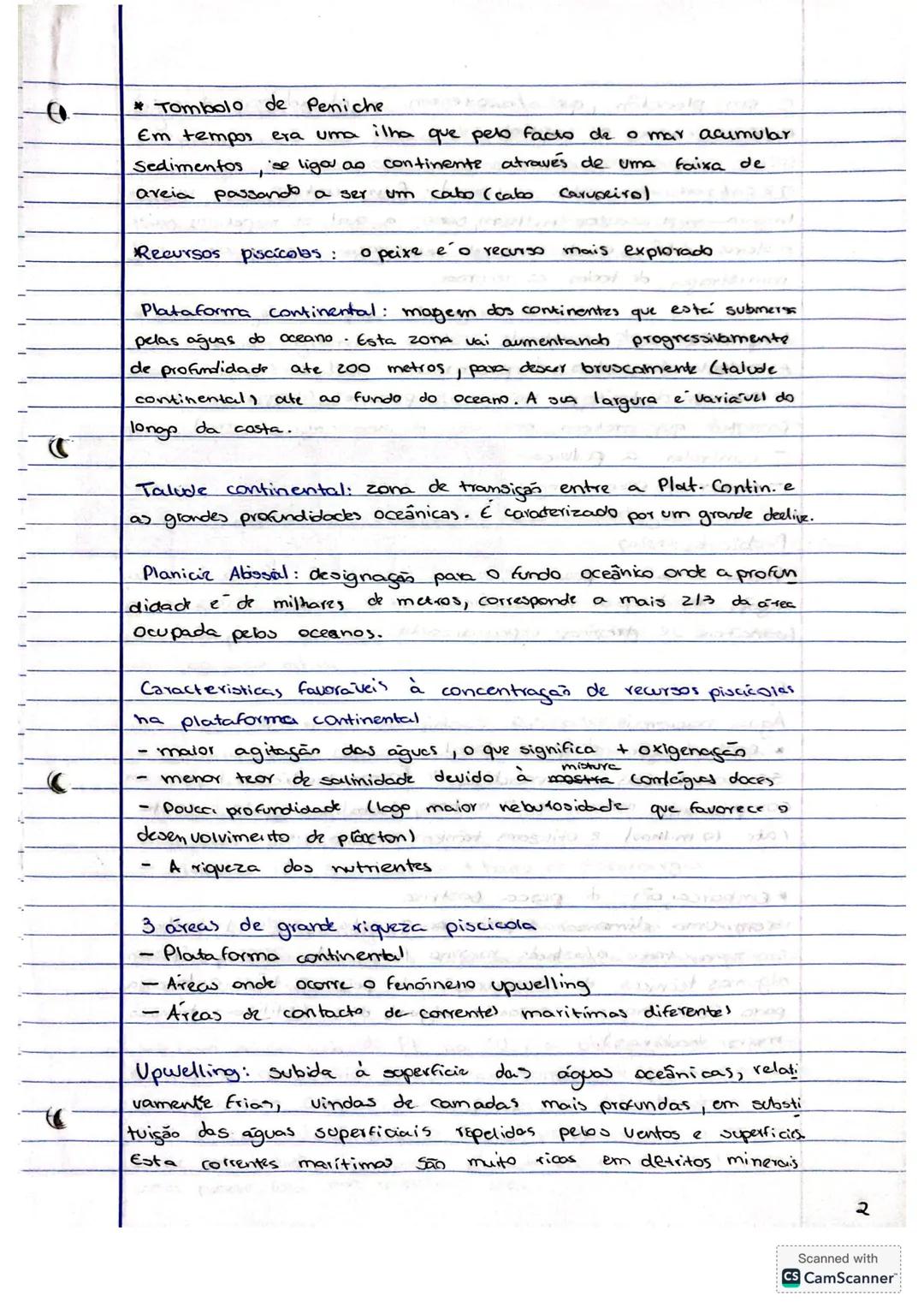 Resumo Geografia
# Recursos Maritimos
- Litoral: zona de contacto entre a terra e o mar
- Corrente maritima: fluxos de águas resultante d