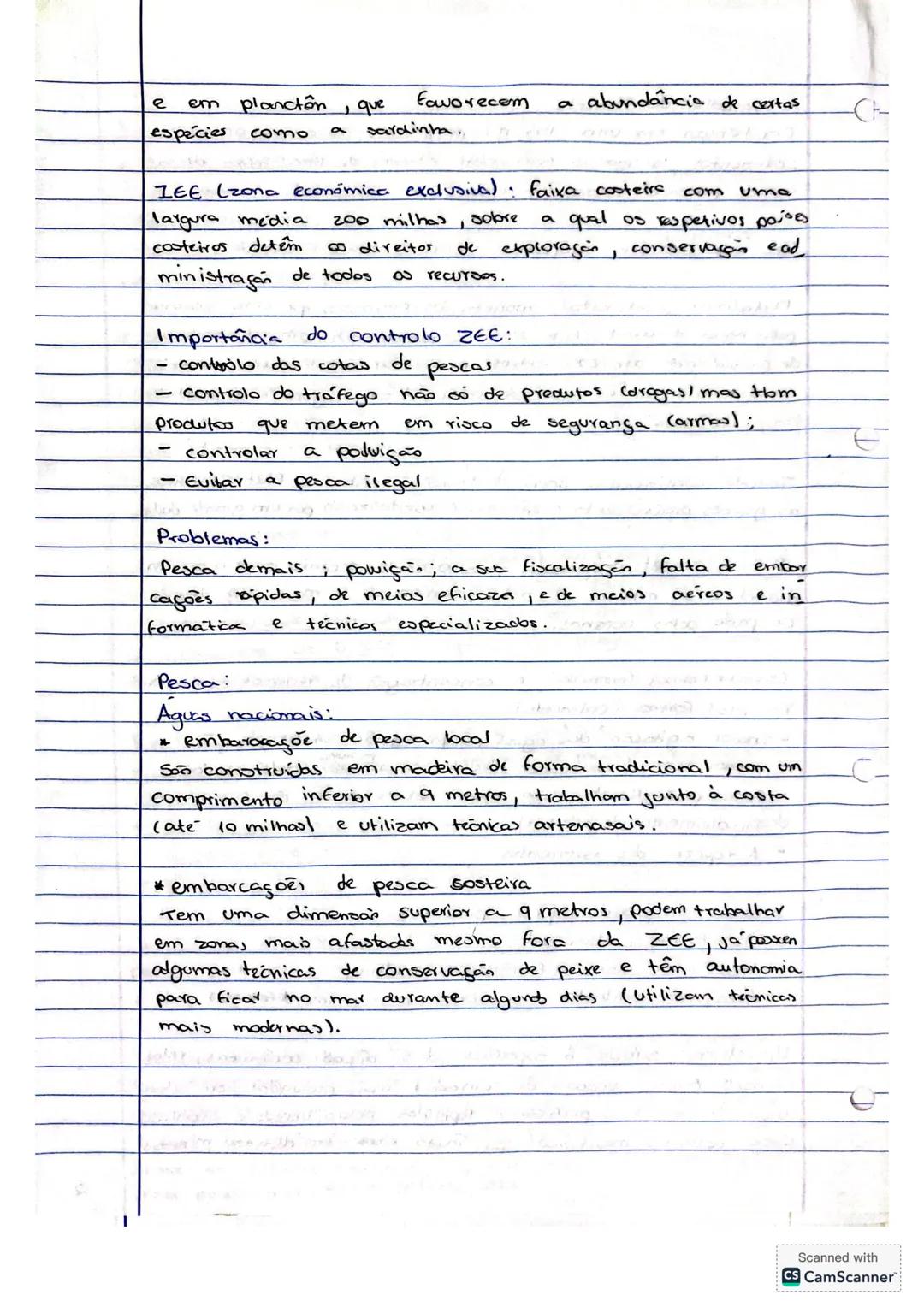 Resumo Geografia
# Recursos Maritimos
- Litoral: zona de contacto entre a terra e o mar
- Corrente maritima: fluxos de águas resultante d