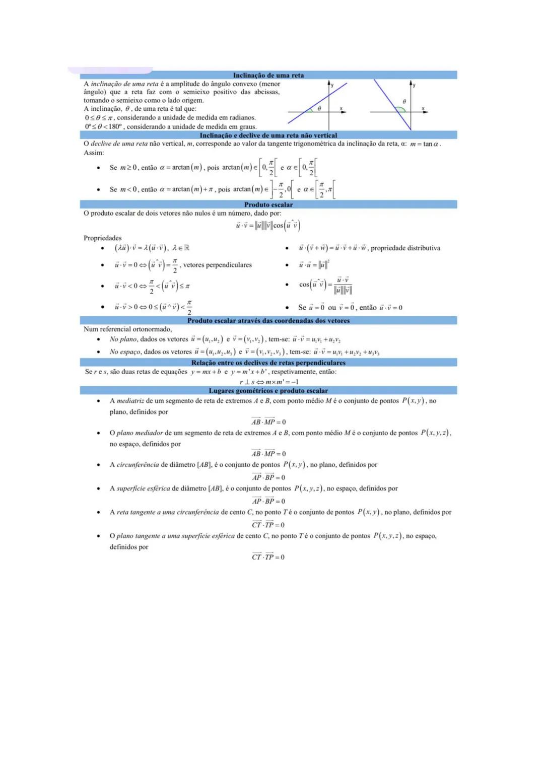 Vetor normal a um plano
Vetor paralelo a um plano
Um vetor, não nulo, é normal a um plano $\alpha$ se qualquer Um vetor $\vec{u}$, não nulo,