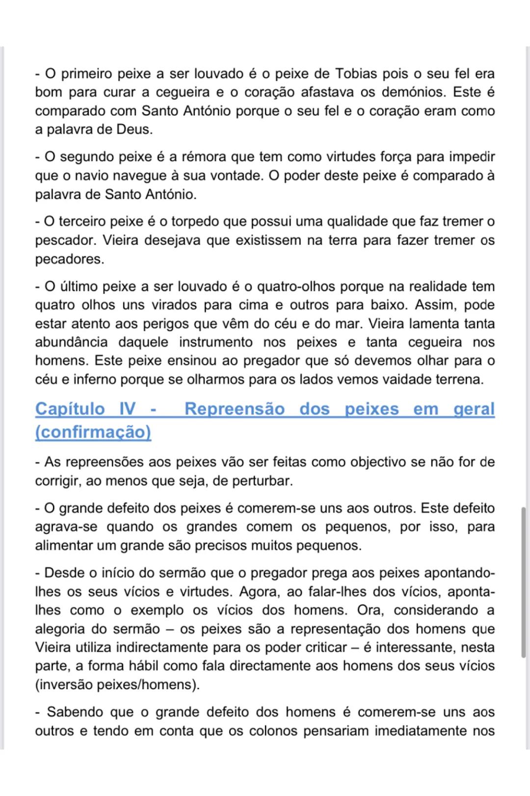 # SERMÃO DE SANTO ANTÓNIO AOS PEIXES
Sermão
- Discurso religiosos que se integra na chama oratória (arte de discursar
em público).
- Exór