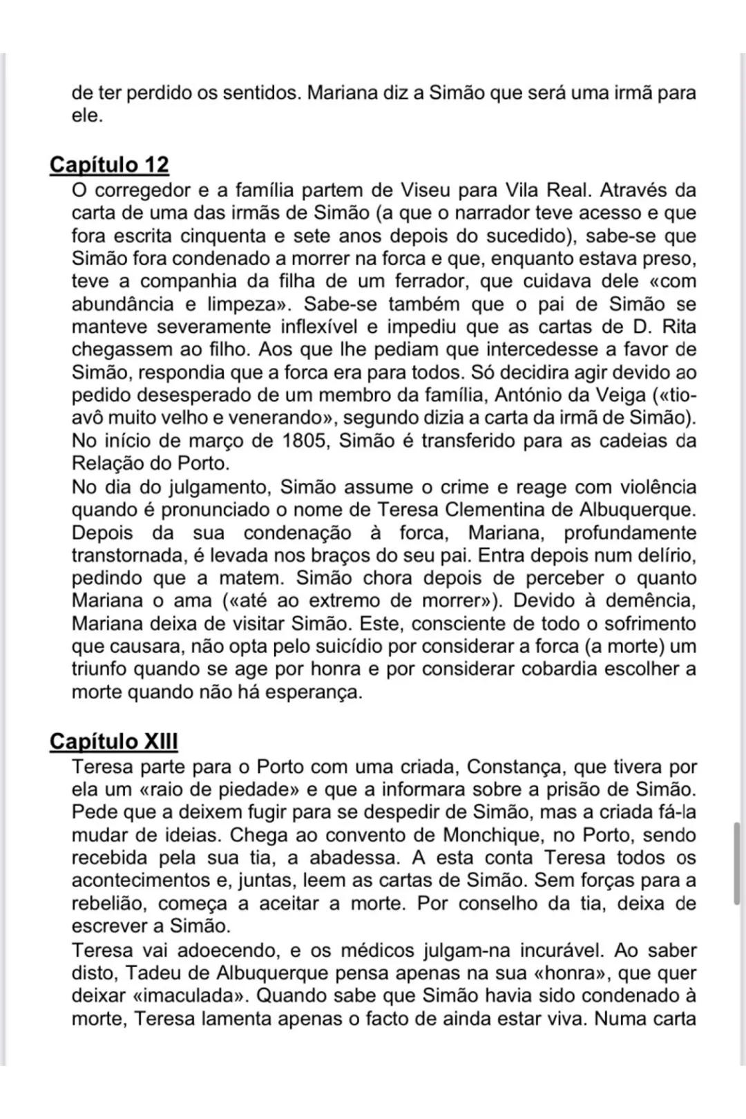 # AMOR DE PERDIÇÃO (CAMILO CASTELO
BRANCO)
## Características da novela
* Concentração de episódios conducentes à ação principal e
c