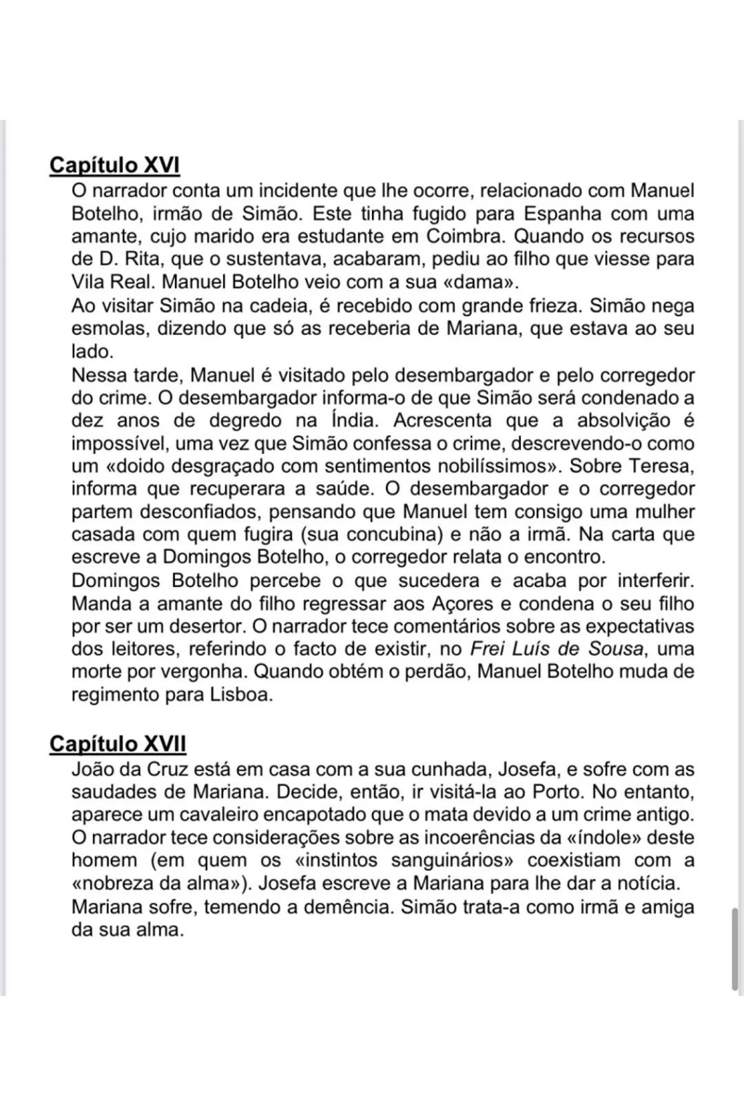# AMOR DE PERDIÇÃO (CAMILO CASTELO
BRANCO)
## Características da novela
* Concentração de episódios conducentes à ação principal e
c