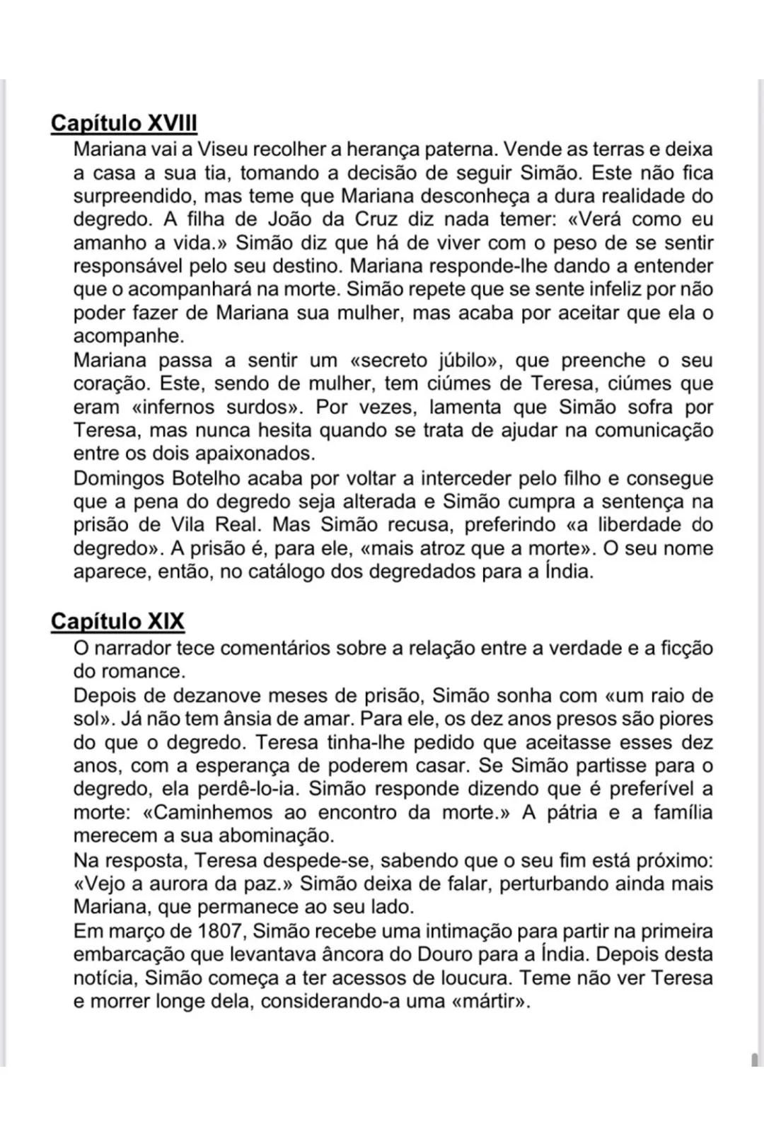 # AMOR DE PERDIÇÃO (CAMILO CASTELO
BRANCO)
## Características da novela
* Concentração de episódios conducentes à ação principal e
c