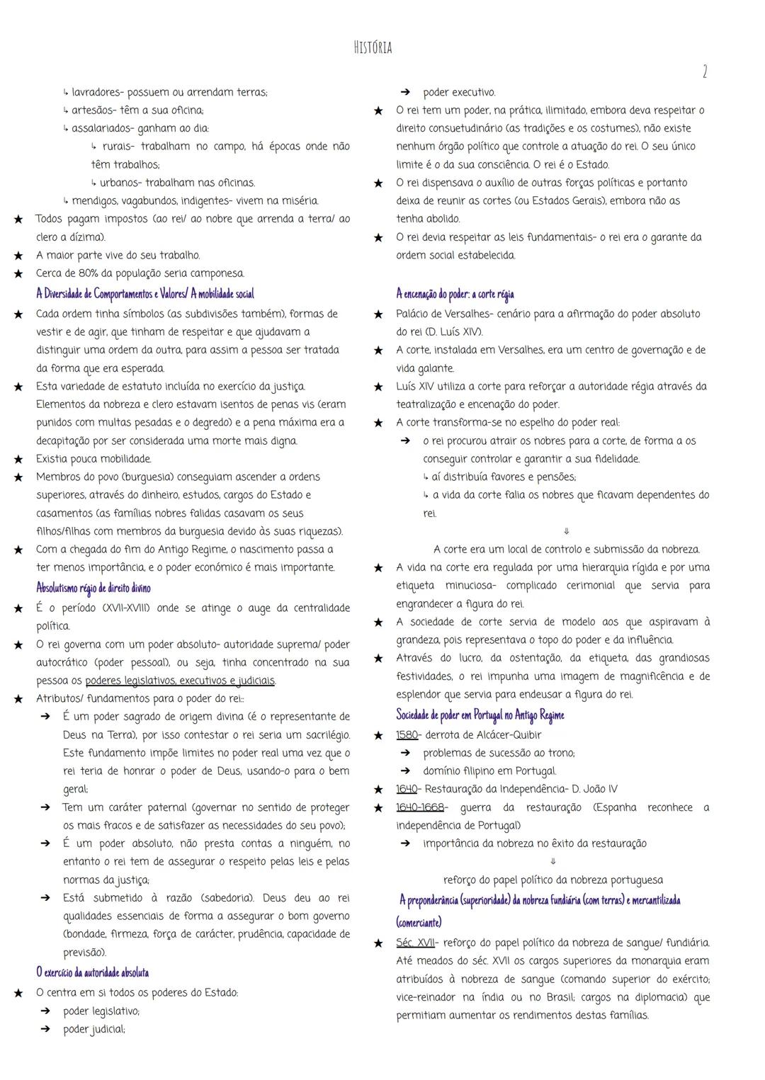 # HISTÓRIA
1
A Europa dos Estados absolutos e a Europa dos
parlamentos
**Antigo Regime**
★ Começa no séc. XVI e termina no séc. XVIII
★ Cara