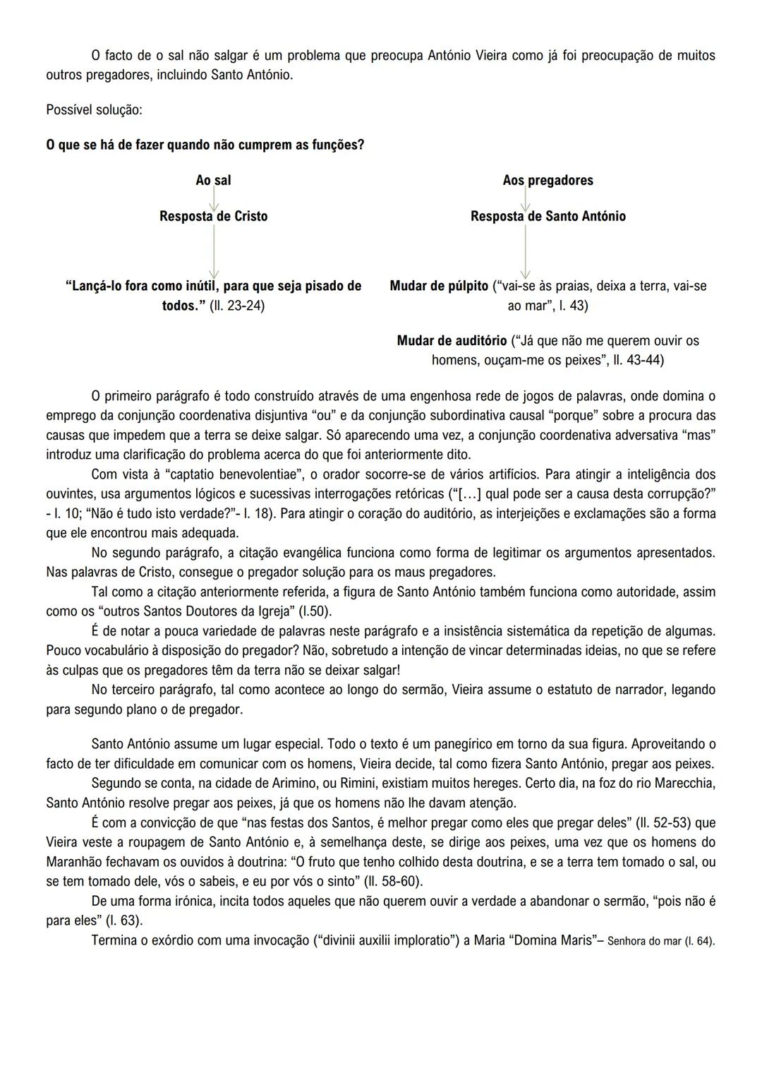 Sermão de Santo António
O Sermão de Santo António é uma alegoria, na medida em que os peixes são a personificação dos
homens. Padre António