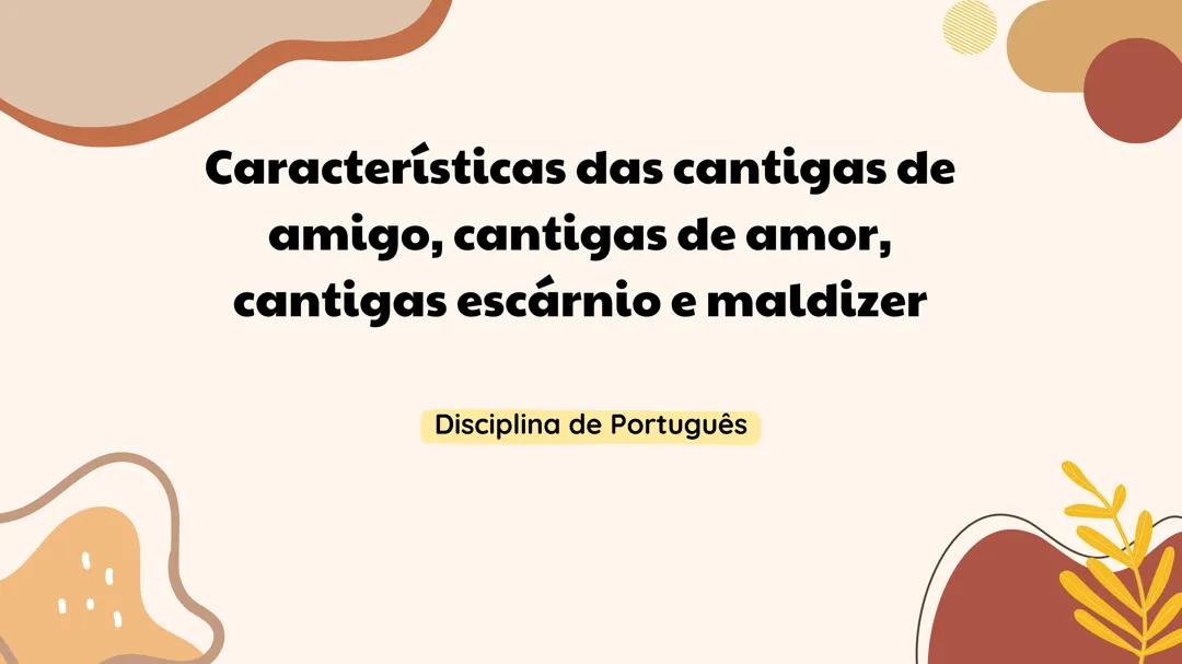 Características das Cantigas