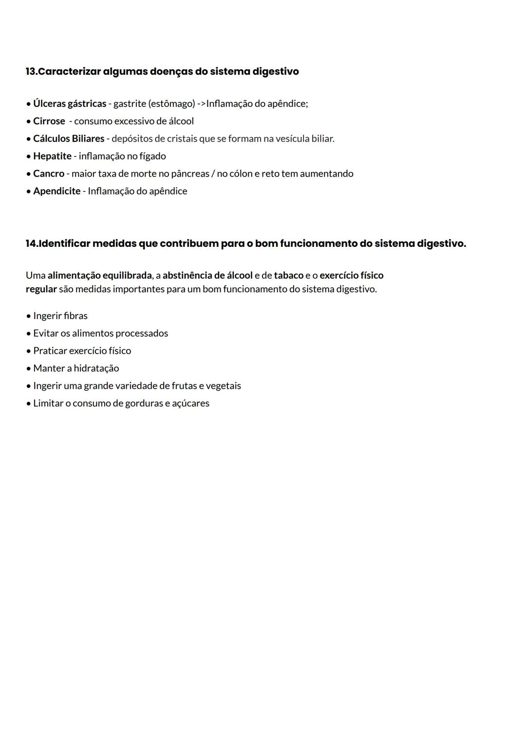 Constituição do Sistema Digestivo:
• Boca: ocorre a ação mecânica dos dentes sobre os alimentos, cortando-os, rasgando-os e triturando-os e