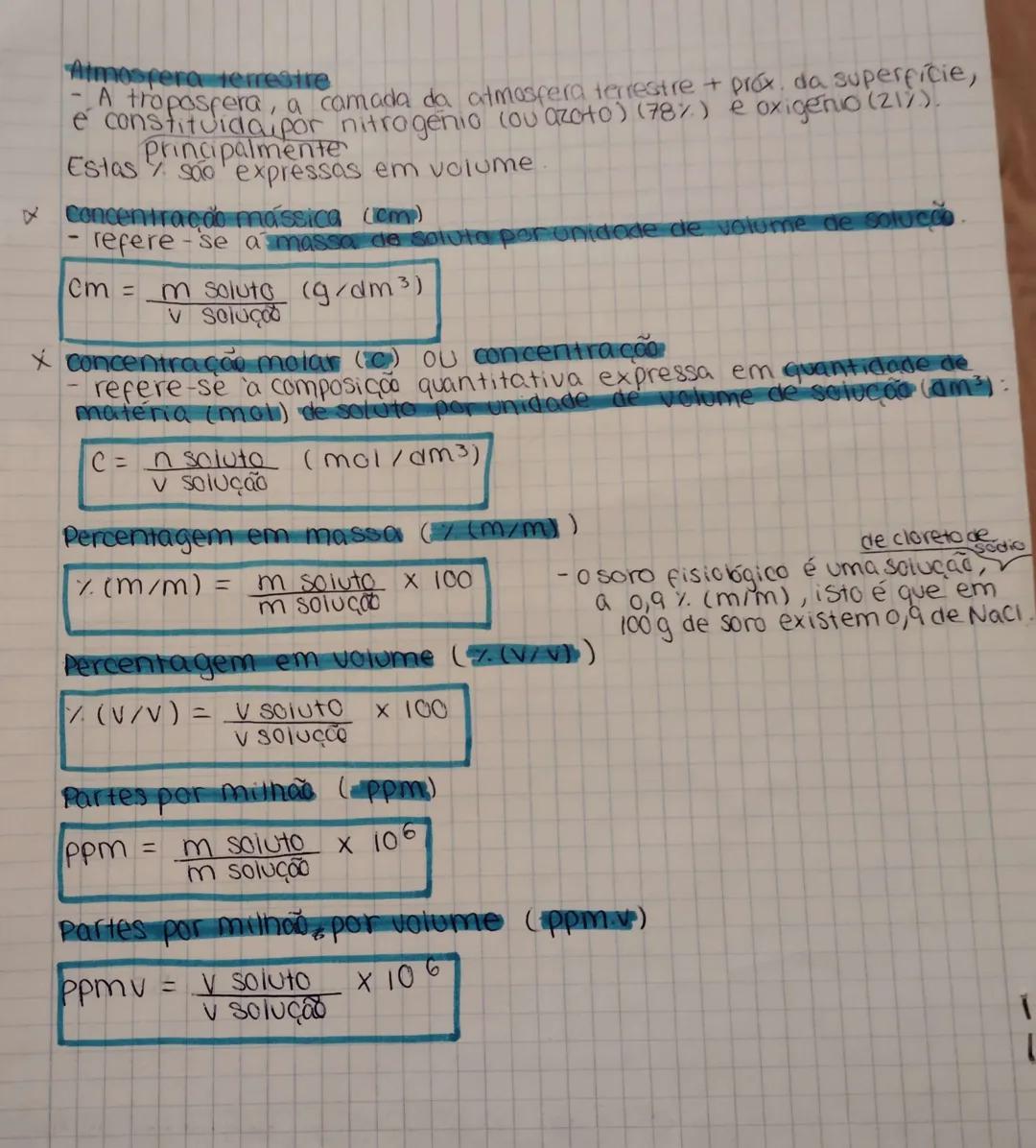 22 GASES E DOPERSÕES
Wolume molar (VM)
Vm = $\frac{V}{n}$ (dm³/mol)
Lei de Avogadra
- volume ocupacio por um gas não de pende de tipo de mol