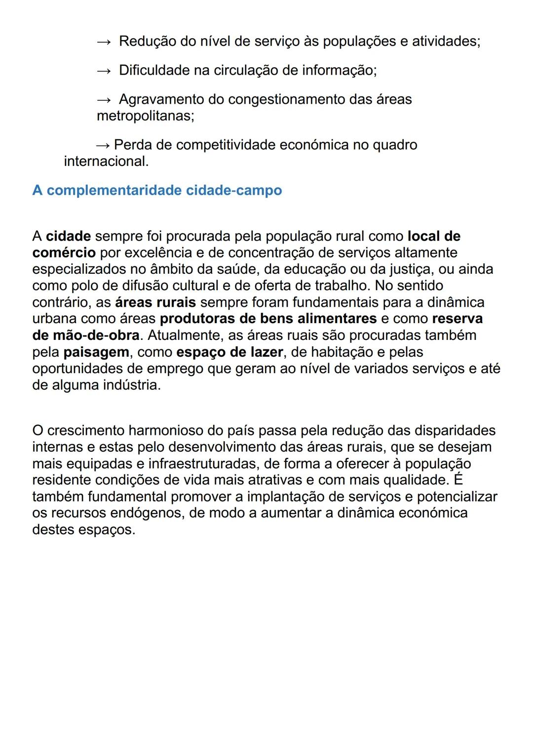 A REDE URBANA E AS NOVAS RELAÇÕES
CIDADE-CAMPO
As características da rede urbana
É de assinalar a localização do maior número de cidades jun