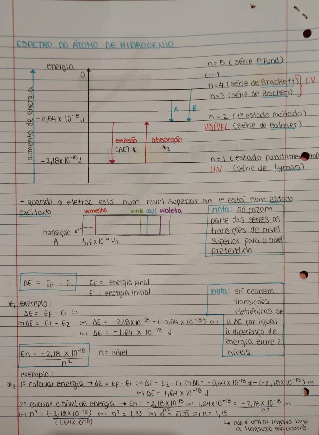 FISICA QUIMICA
ESPETROS ELETROMAGNETICOS E ENERGIA DOS FOTÕES
Luz-também designada de radiação eletromagnética, consite
no conjunto de radi
