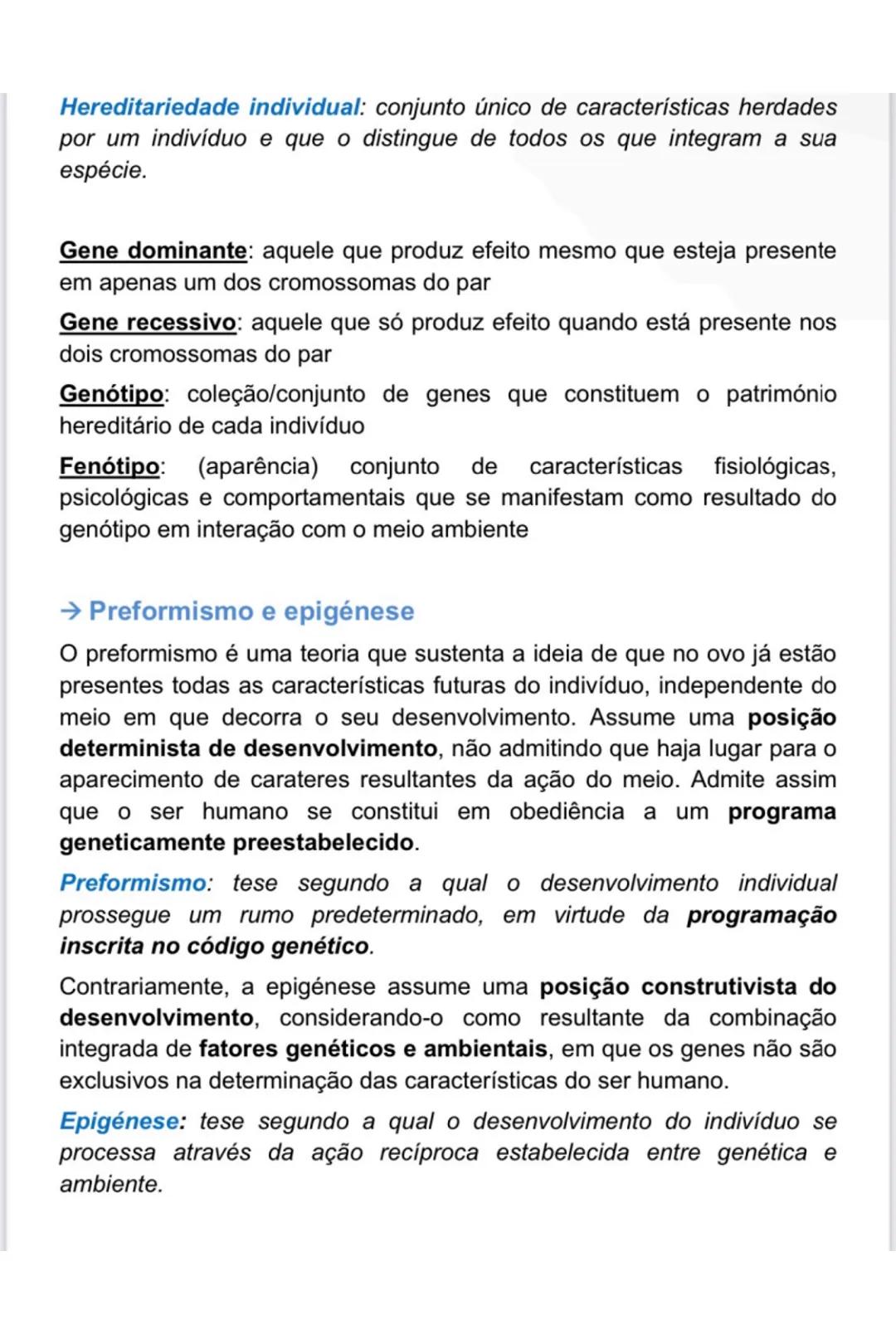 # GENÉTICA
Agentes responsáveis pela transmissão genética
Hereditariedade: conjunto de processos biológicos que presidem à
transmissão das