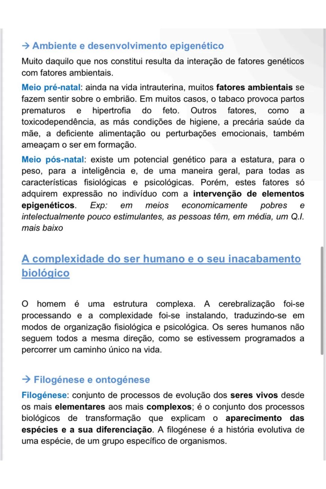# GENÉTICA
Agentes responsáveis pela transmissão genética
Hereditariedade: conjunto de processos biológicos que presidem à
transmissão das