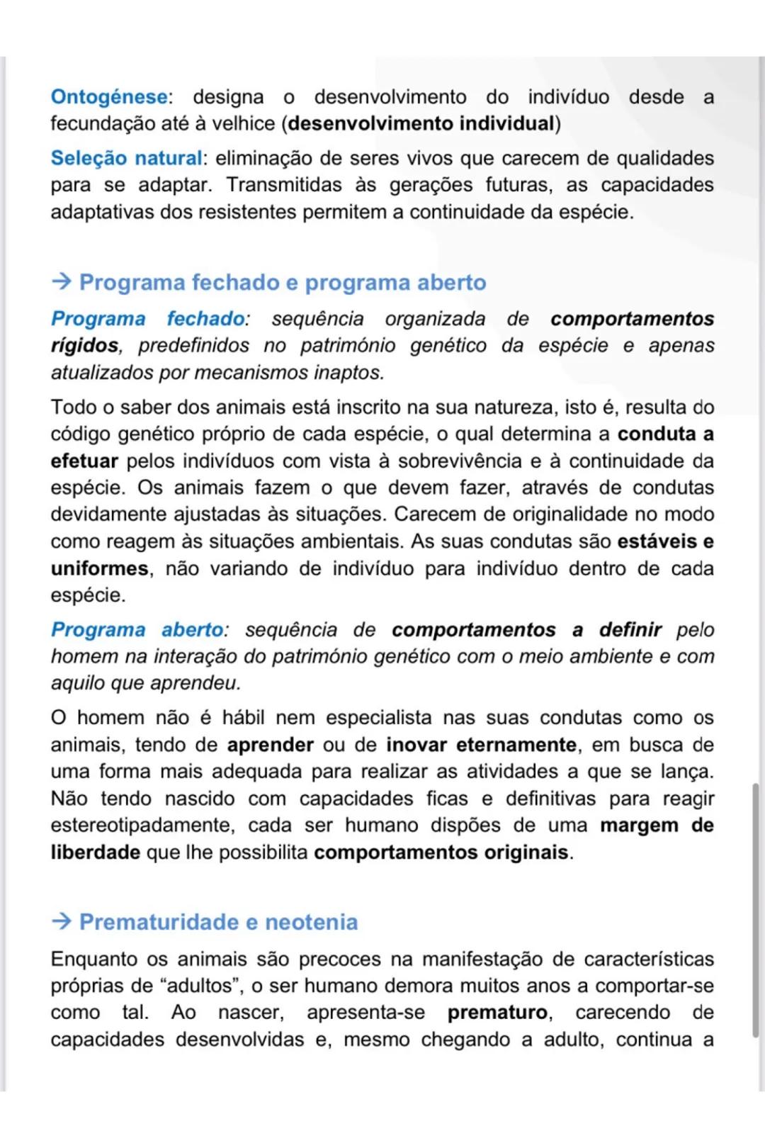 # GENÉTICA
Agentes responsáveis pela transmissão genética
Hereditariedade: conjunto de processos biológicos que presidem à
transmissão das