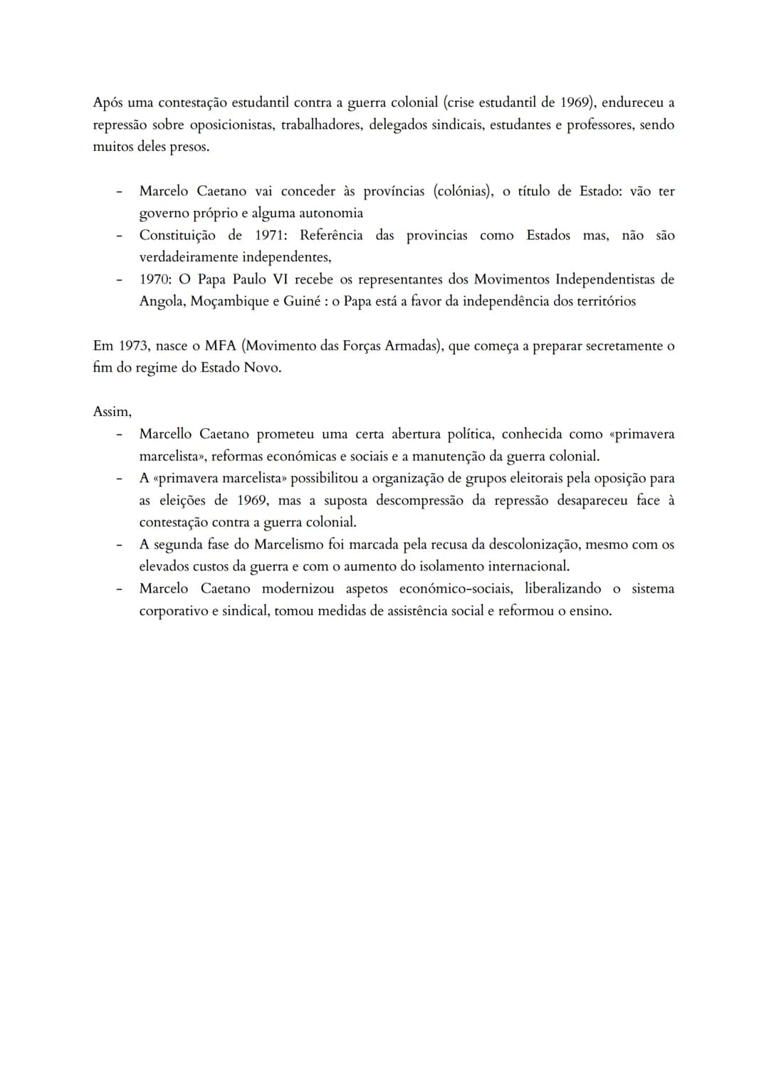 Portugal: do autoritarismo à democracia
Entre 1945 e 1974, Portugal viveu um período de fortes contradições. Diferente da Europa
democrática
