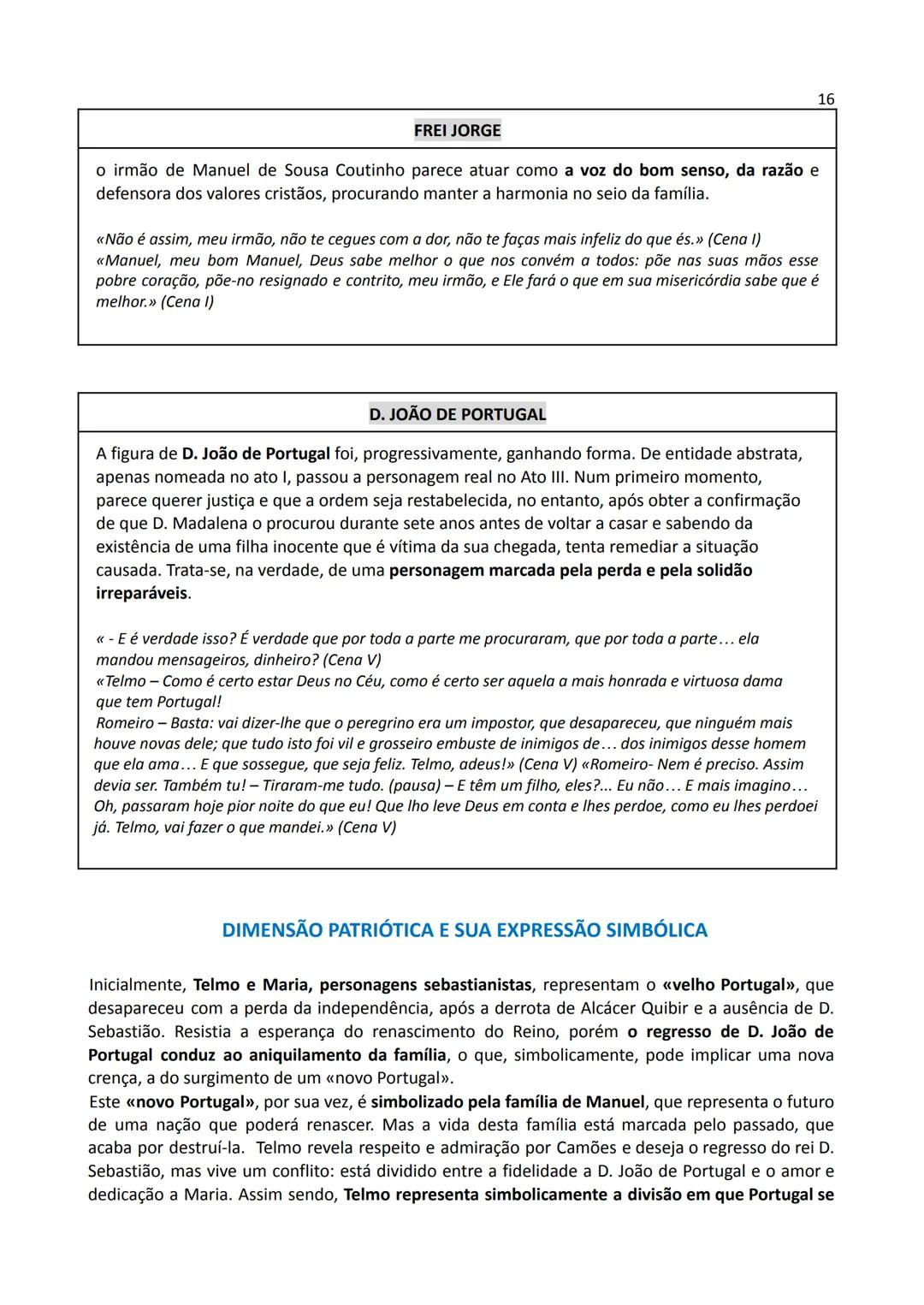 Português - 11.º ano
Educação Literária
Frei Luís de Sousa, de Almeida Garrett
ATO I
No ato I de Frei Luís de Sousa, encontramos informaç