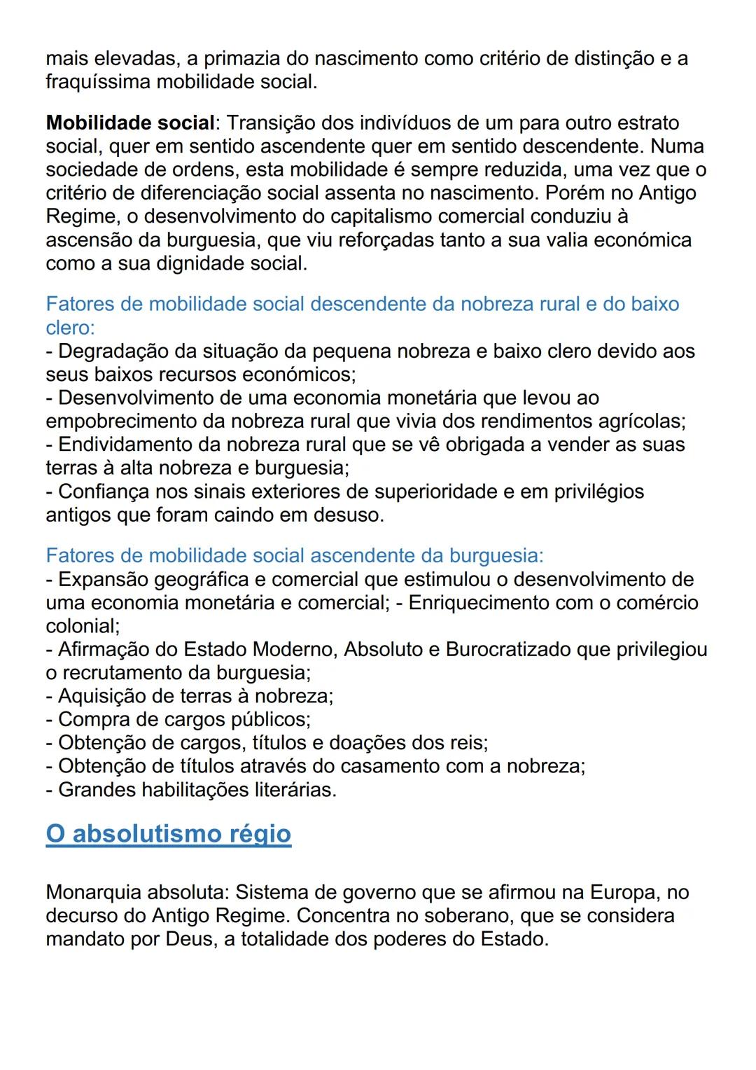 # A EUROPA DOS ESTADOS ABSOLUTOS E A
EUROPA DOS PARLAMENTOS
Estratificação social e poder político nas sociedades
do Antigo Regime
Uma soc