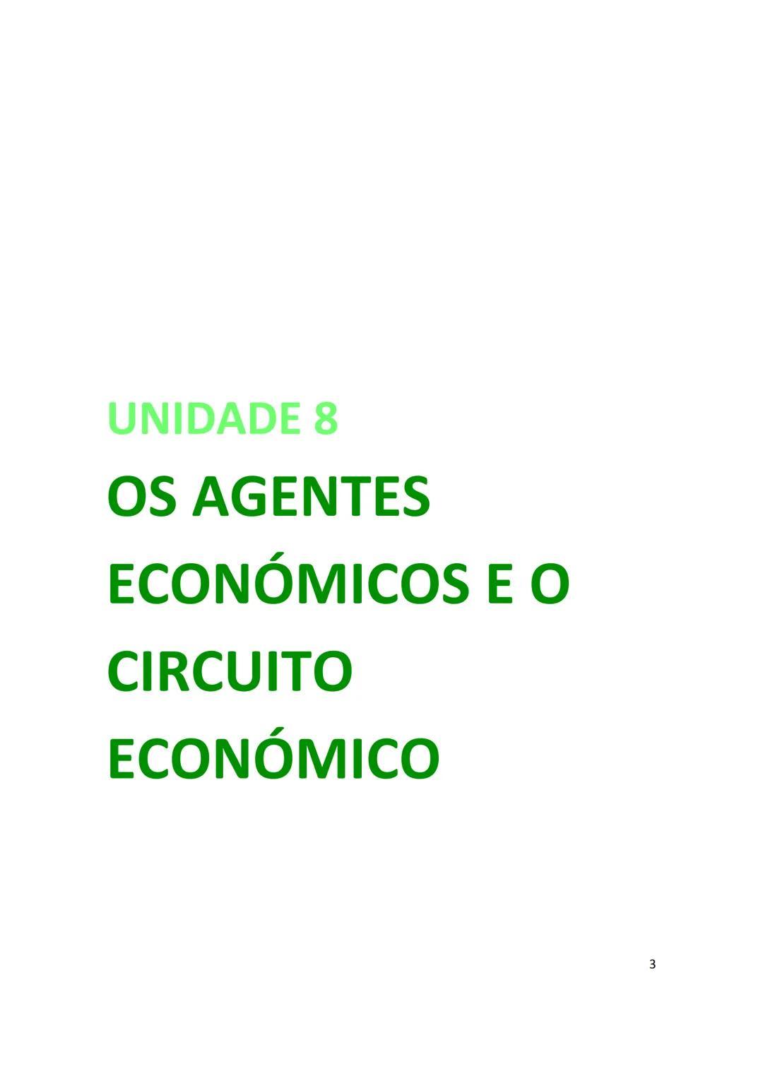 ECONOMIA
11º Ano
José Sousa ÍNDICE
UNIDADE 8 - Os agentes económicos e o circuito económico
8.1. O circuito económico 4
8.2. O equilíbrio