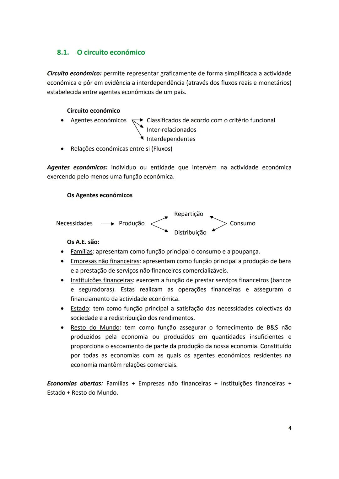 ECONOMIA
11º Ano
José Sousa ÍNDICE
UNIDADE 8 - Os agentes económicos e o circuito económico
8.1. O circuito económico 4
8.2. O equilíbrio