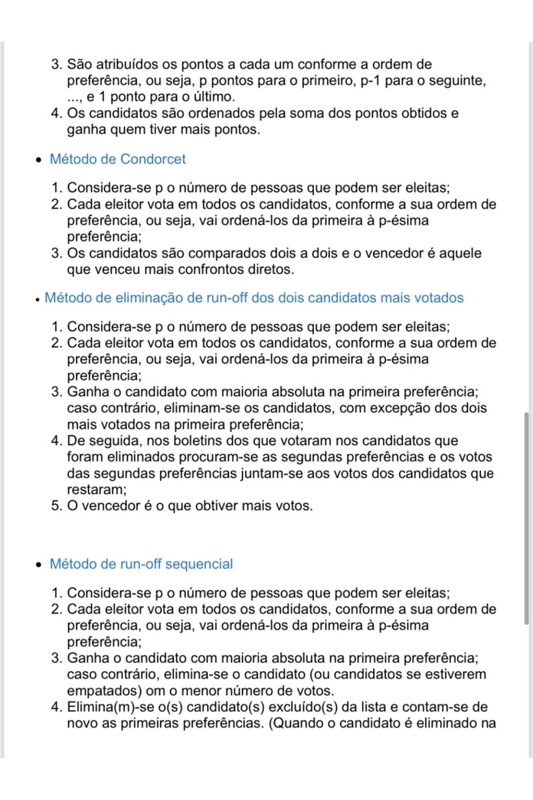 # TEORIA MATEMÁTICA DAS ELEIÇÕES
## SISTEMAS MAIORITÁRIOS
- Nos sistemas maioritários o candidato mais votado ganha tudo e os
outros candi