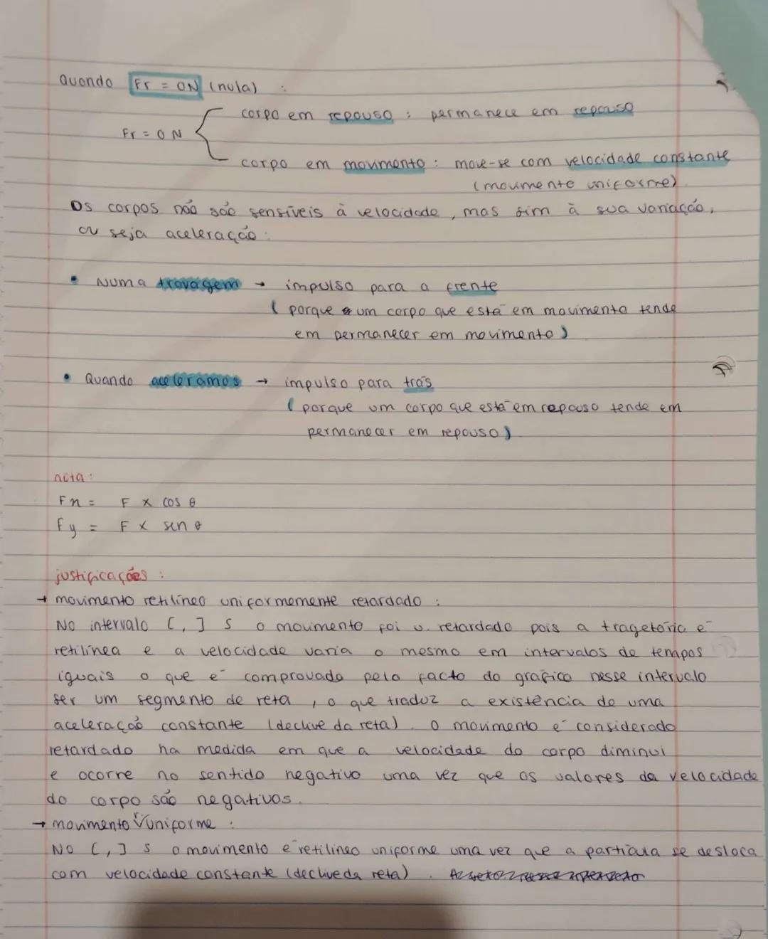 --- OCR Start ---
T
1.1
tipos de trajetória.
{
FQ-11 ANO
0
estado de movimento ou de
retilinea
curvilineas
Graficas posição - tempo
repouso