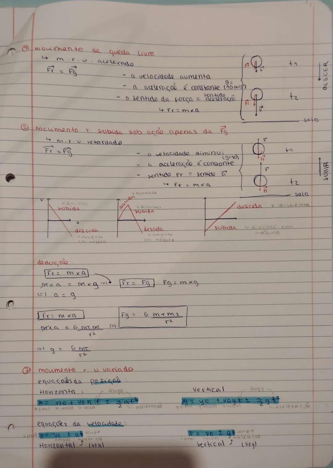--- OCR Start ---
T
1.1
tipos de trajetória.
{
FQ-11 ANO
0
estado de movimento ou de
retilinea
curvilineas
Graficas posição - tempo
repouso