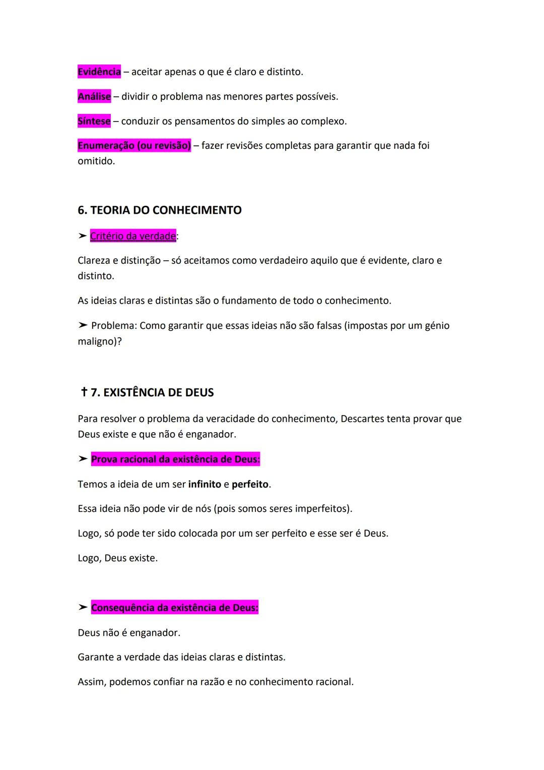# RESUMO COMPLETO: RENÉ DESCARTES (11.° ΑΝΟ -
FILOSOFIA)
1. CONTEXTO HISTÓRICO-FILOSÓFICO
> Epoca Moderna (século XVII)
Ruptura com o pen