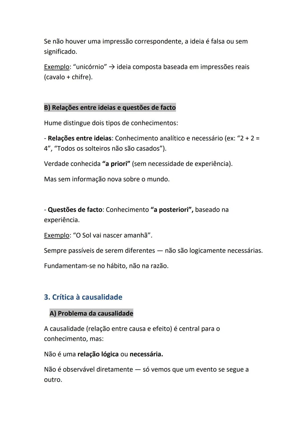 # DAVID HUME - RESUMO 11° ΑΝΟ
1. Contexto histórico e filosófico
Época: Século XVIII - Iluminismo escocês.
Corrente filosófica: Empirismo