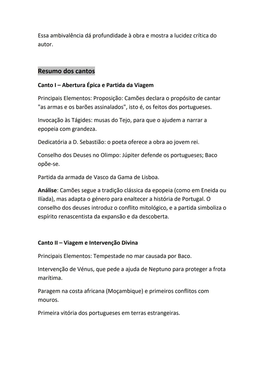 # LUSÍADAS - LUÍS DE CAMÕES
## Resumo Geral de Os Lusíadas
- Autor: Luís de Camões
- Publicação: 1572
- Género: Epopeia
- Forma: Poema épi