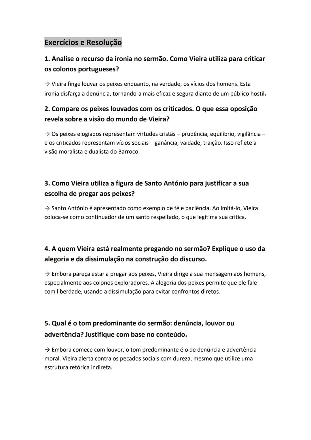# O Sermão de Santo António aos peixes, do
Padre António Vieira - Resumo
## Contexto do sermão
Padre António Vieira pregou este sermão no