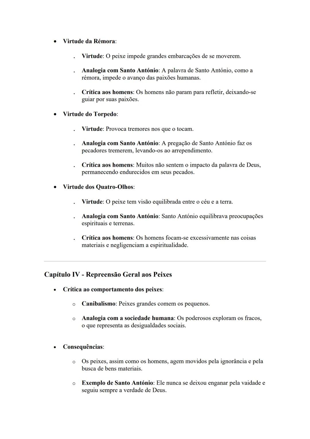 Estrutura do Sermão de Santo António aos Peixes
* Estrutura Externa:
* Exórdio: Introdução ao tema, com solicitação de ajuda divina par