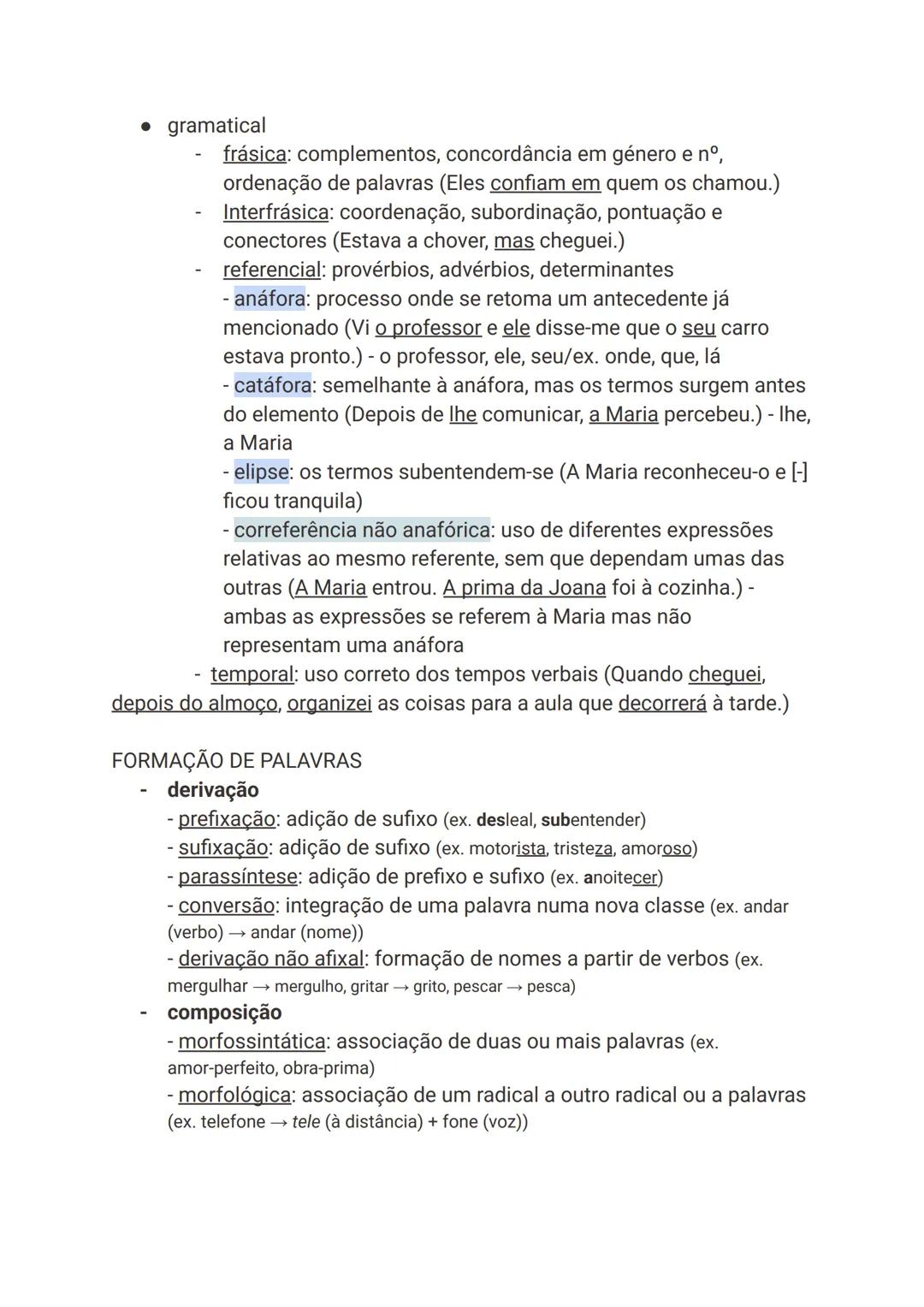 F. SINTÁTICAS
sujeito: pode ser substituído por pronomes pessoais (eu, tu, ele/ela, nós,
vós, eles/elas) ou "isso" antes do verbo
*dica: col