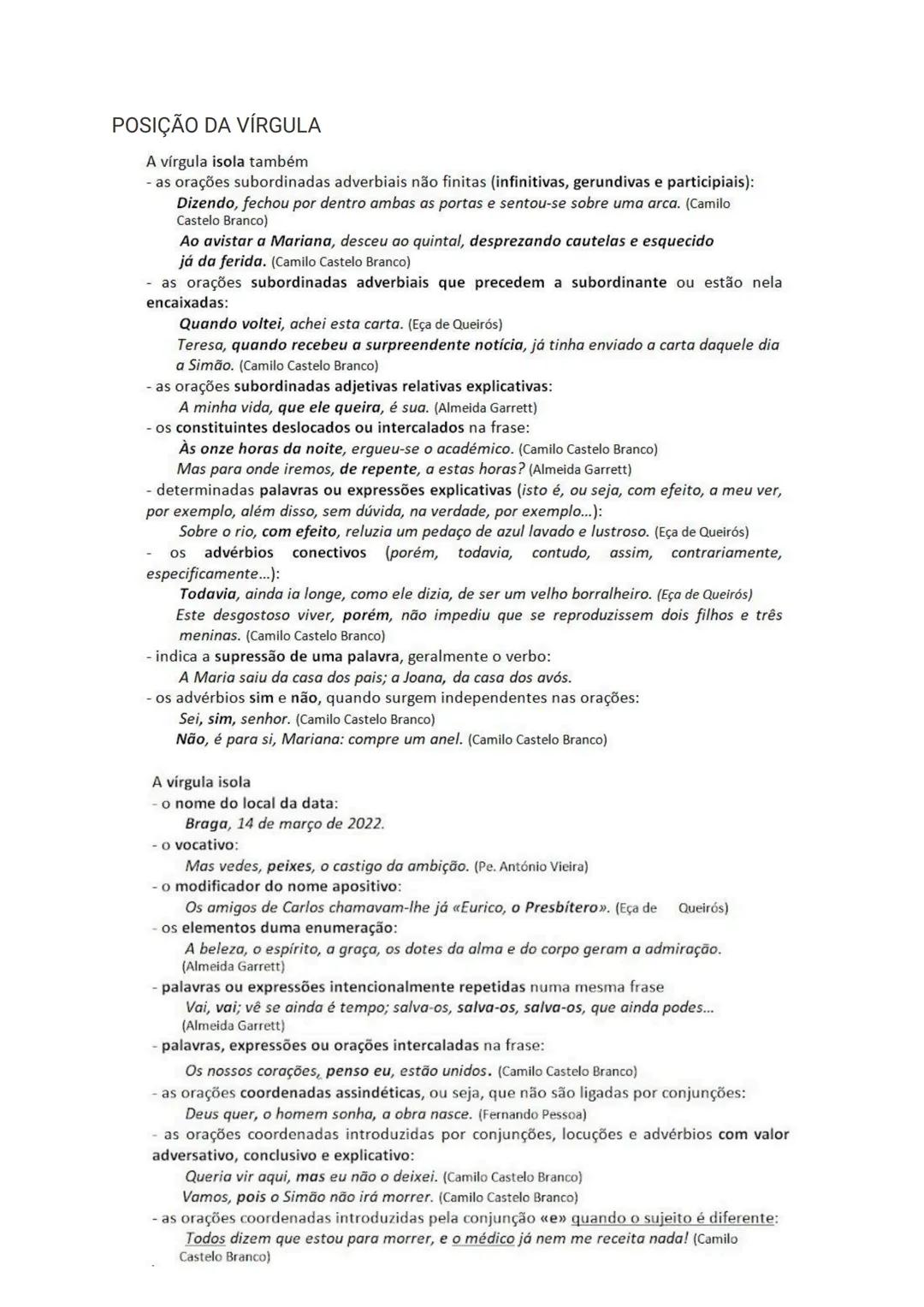 F. SINTÁTICAS
sujeito: pode ser substituído por pronomes pessoais (eu, tu, ele/ela, nós,
vós, eles/elas) ou "isso" antes do verbo
*dica: col