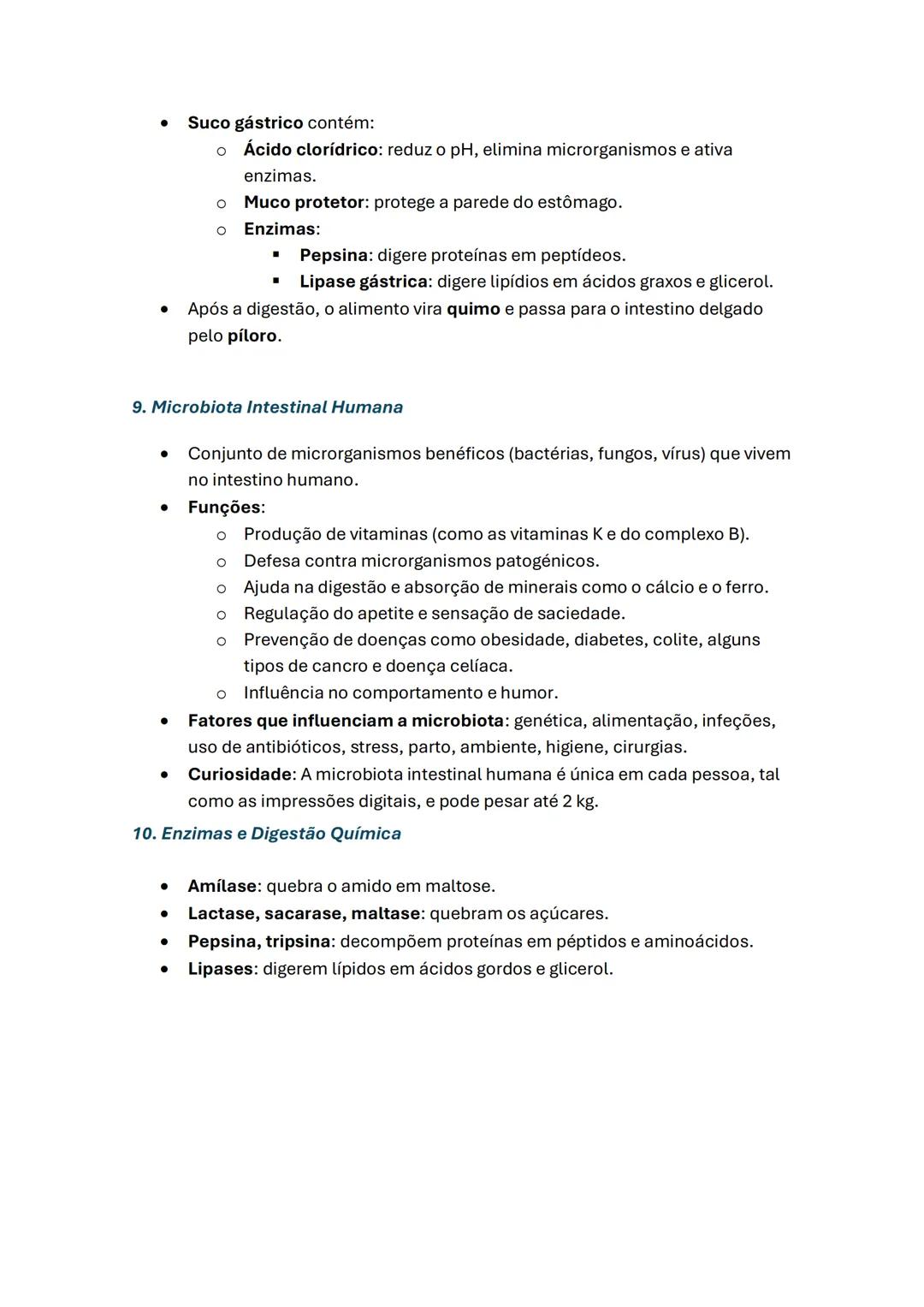 Sistema digestivo e equilíbrio do organismo
humano
1. Etapas da Nutrição
- Ingestão: Entrada do alimento pela boca.
- Digestão: Transformaçã