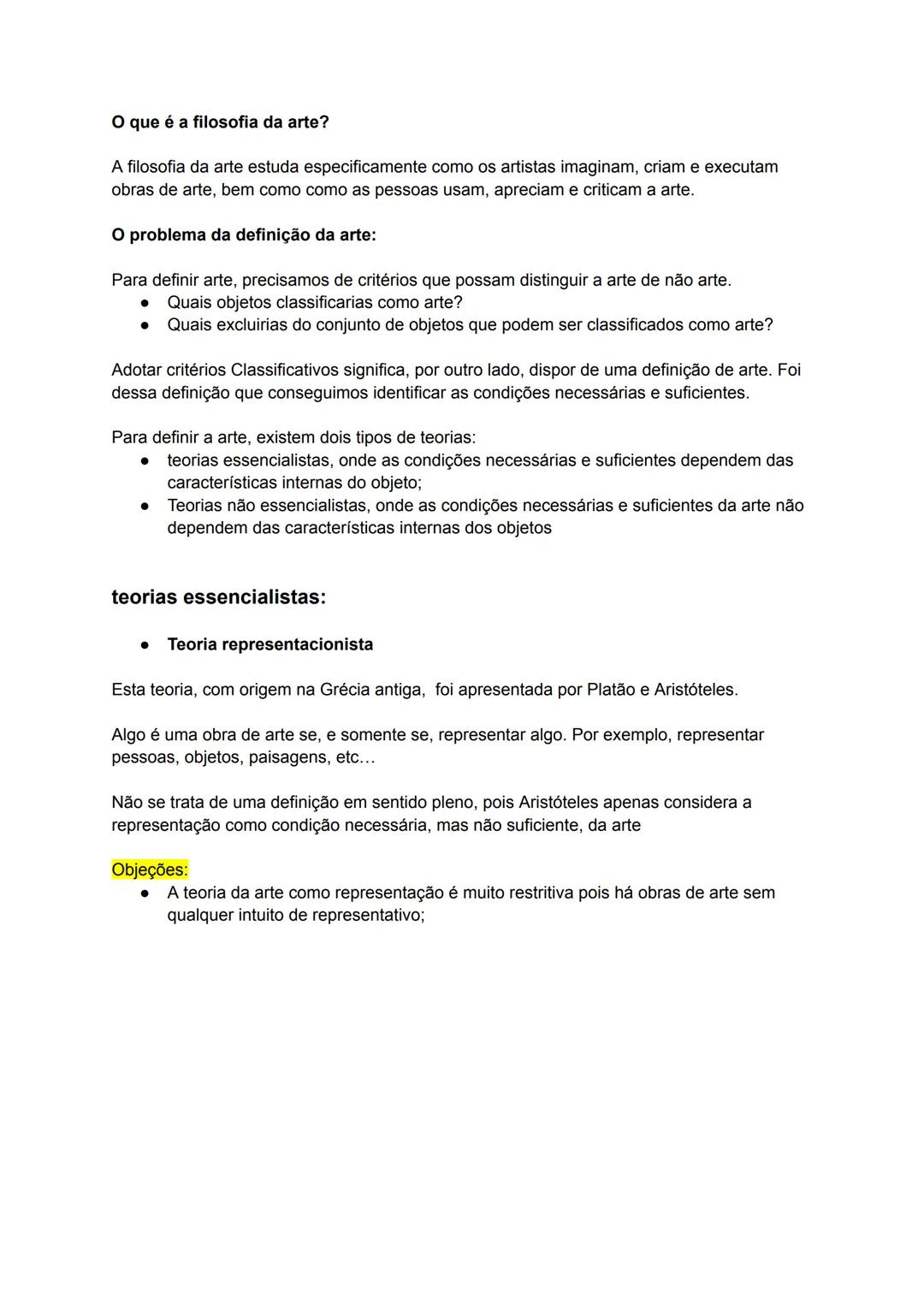# O que é a filosofia da arte?
A filosofia da arte estuda especificamente como os artistas imaginam, criam e executam obras de arte, bem co