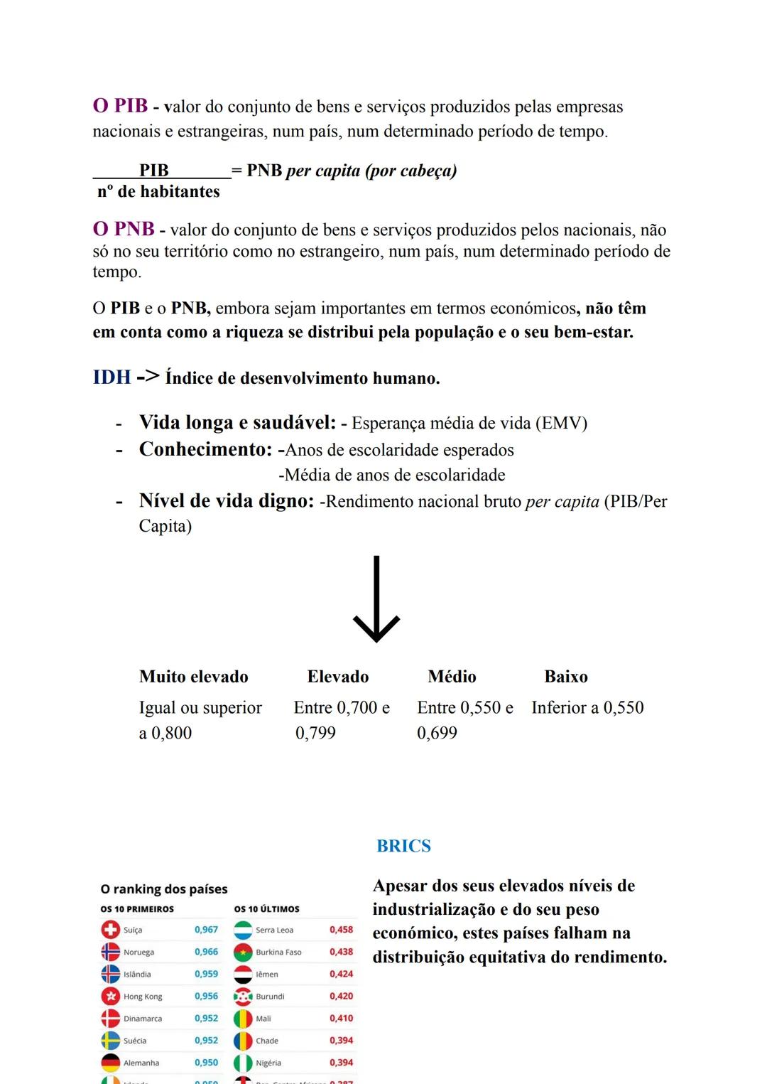 9º ano
# Crescimento económico
-> Aumento regular da produção de bens e serviços numa sociedade num determinado espaço e período de tempo.
