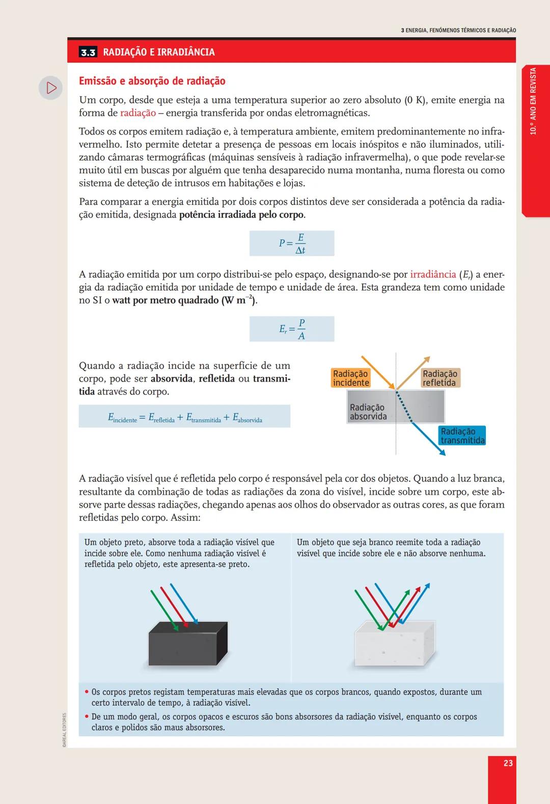 # 10.° ANO
EM REVISTA # DOMÍNIO
# ENERGIA E SUA CONSERVAÇÃO
## SUBDOMÍNIOS
1. ENERGIA E MOVIMENTOS
2. ENERGIA E FENÔMENOS ELÉTRICOS
3.