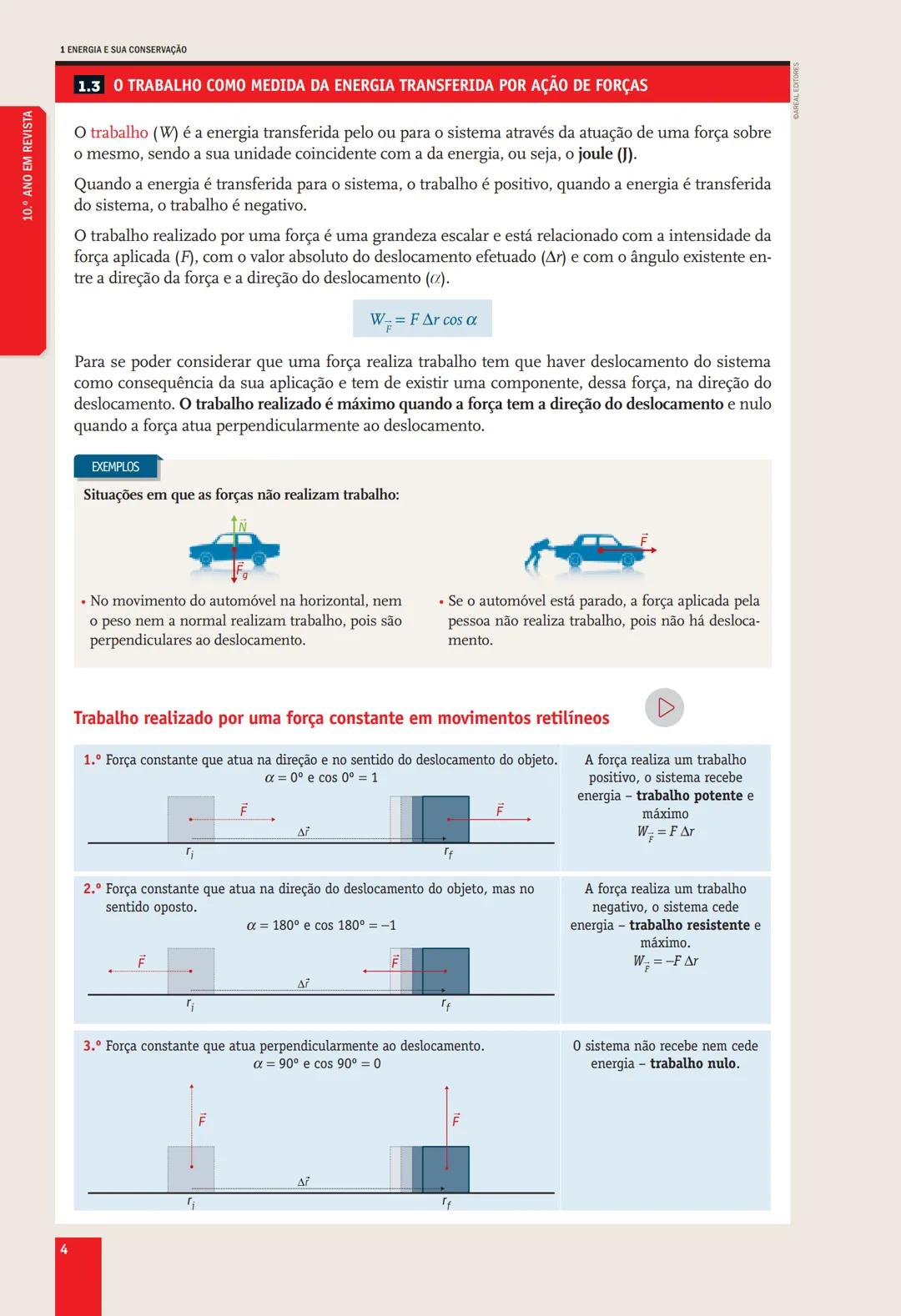 # 10.° ANO
EM REVISTA # DOMÍNIO
# ENERGIA E SUA CONSERVAÇÃO
## SUBDOMÍNIOS
1. ENERGIA E MOVIMENTOS
2. ENERGIA E FENÔMENOS ELÉTRICOS
3.