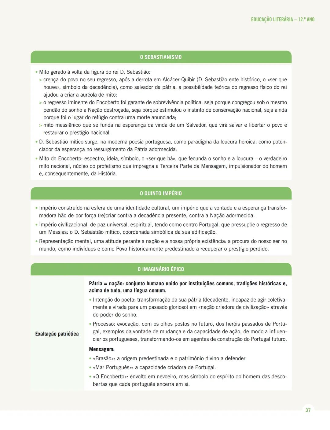 MENSAGENS
PORTUGUÊS 12.º ANO
MENSAGENS
EM EXAME
Sistematização dos conteúdos
da Educação Literária
de 10.º, 11.º e 12.º anos
Texto MENSAGENS