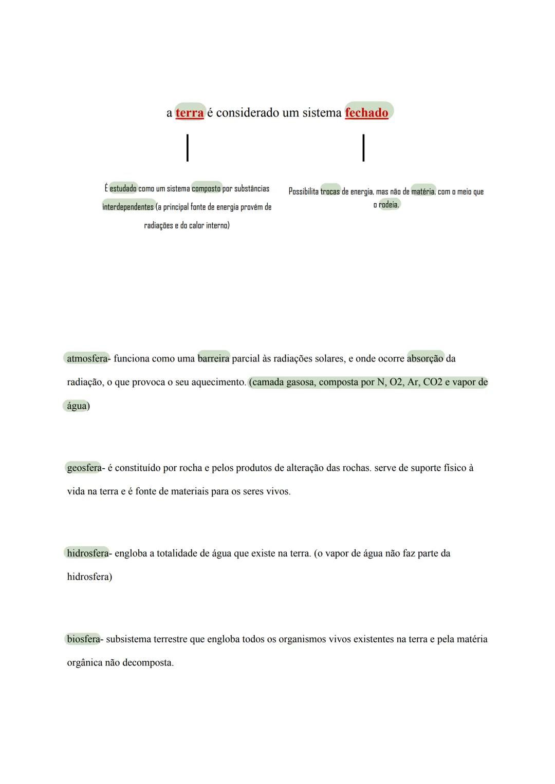 # Geologia
10º e 11º
ano a terra é considerado um sistema fechado
É estudado como um sistema composto por substâncias
interdependentes (a p