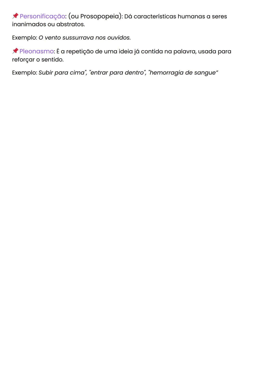 Recursos expressivos
Anáfora: Repetição de uma de uma ou mais palavras no início de verso ou de
frases.
Exemplo: Se você grita, se você cho