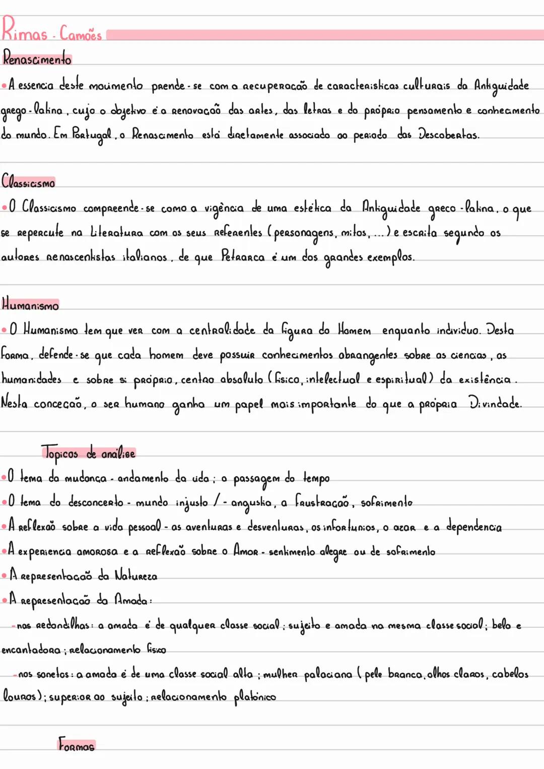 Rimas. Camoes
Renascimento
•A essencia deste moumento prende-se com a aecuperação de caracteristicas culturais da Antiguidade
grego-latina,
