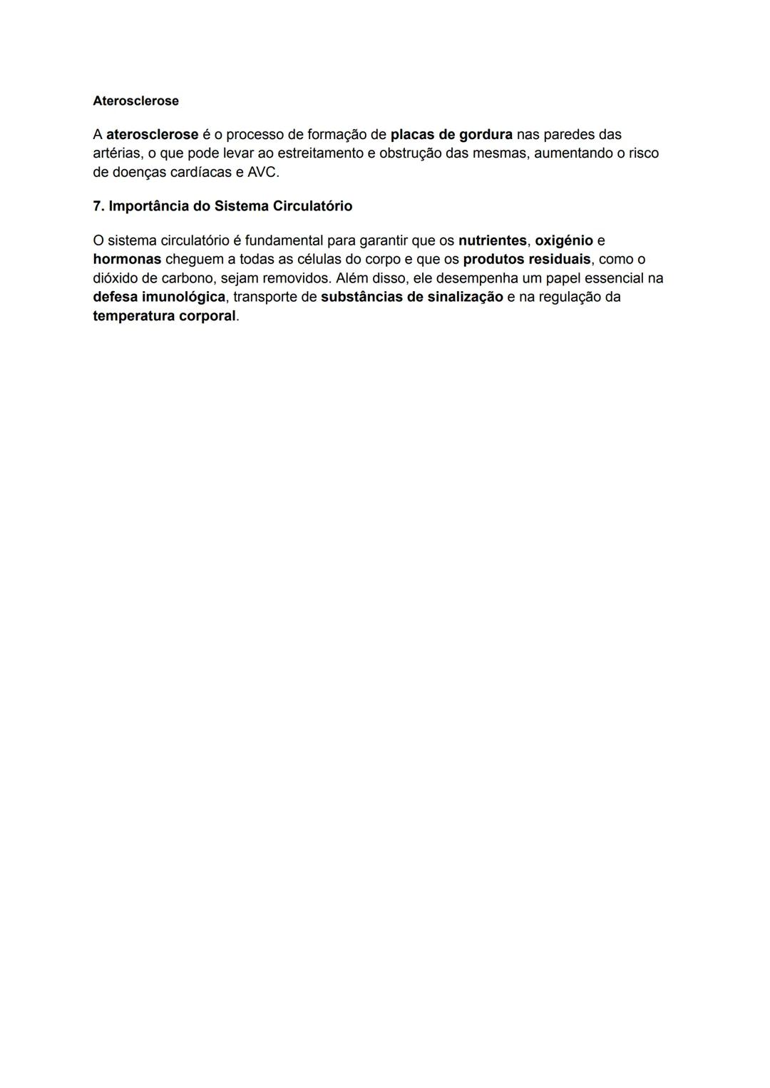 Resumo Longo 18 - Sistema Circulatório
1. Introdução ao Sistema Circulatório
O sistema circulatório é responsável por transportar substância